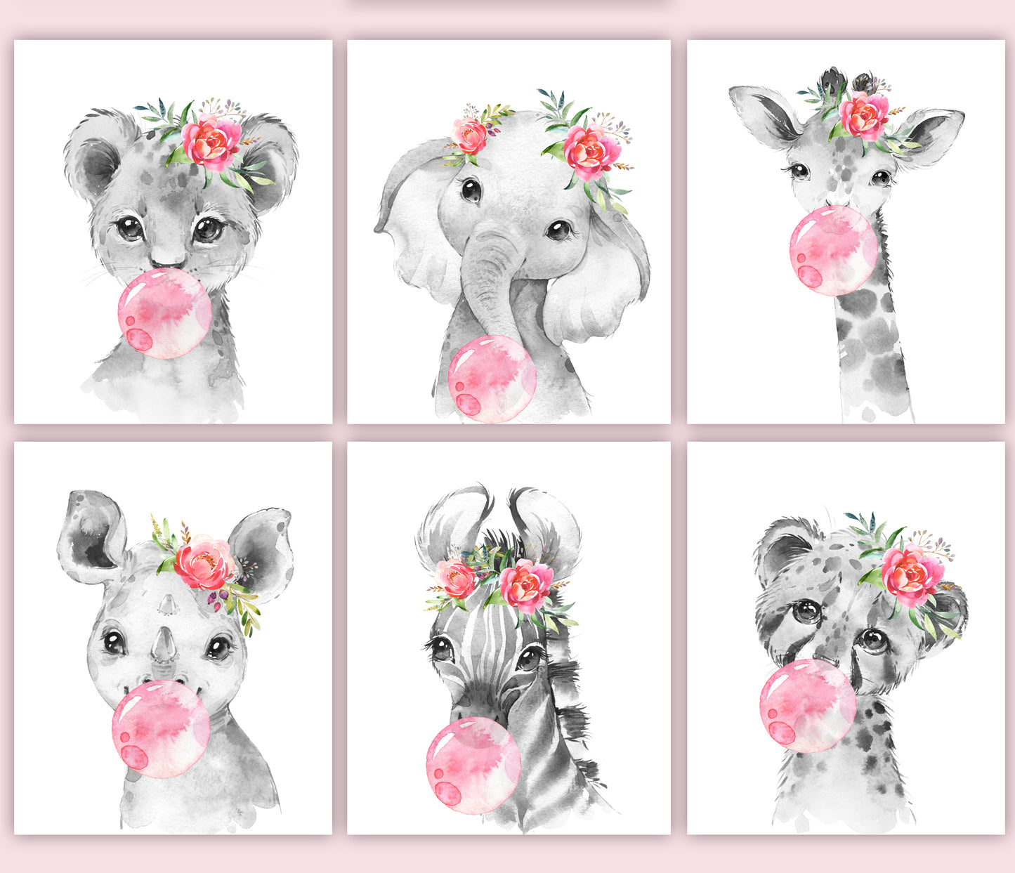 Animalitos Acuarela con Chicle